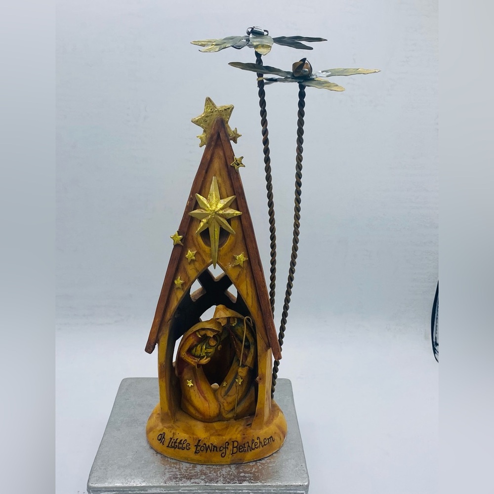 Christmas Collectible “Oh Little Town Of Bethlehem”. Nativity Holy Family Manger